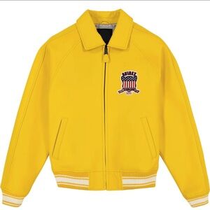 Yellow Jacket with Embroidered Patch